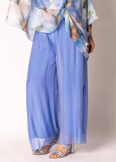 Gia Silk Pants – Positano Blue